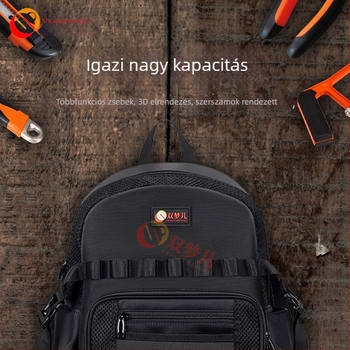 Szerelőtechnikusok részére hátizsák eszközökkel, multifunkcionális javítótáska, vastagított kopásálló hordozható villanyszerelő doboz SJ-0005, Double Dreamer