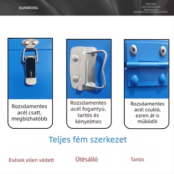 XR-151 szerszámosláda a Xuan Rong-tól, hidegen hengerelt acéllemez felépítés, 30 kg teherbírás, 2,4 kg súly, tárolásra