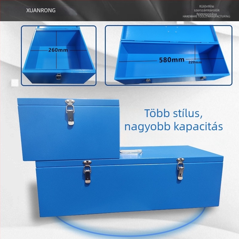 XR-151 szerszámosláda a Xuan Rong-tól, hidegen hengerelt acéllemez felépítés, 30 kg teherbírás, 2,4 kg súly, tárolásra