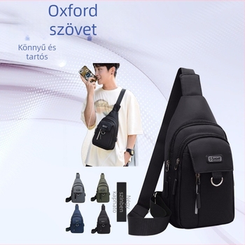 Férfi mellkas táska Oxford anyagból | telefon zseb | városi stílus
