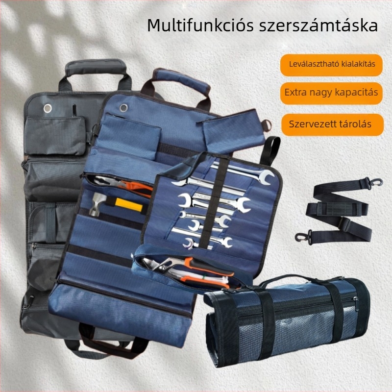 Telepítő szakemberek számára többfunkciós szerszámtáska leválasztható, nagy kapacitású kialakítás, villanyszerelő szerszámtáska, hordozható szerszámkészlet