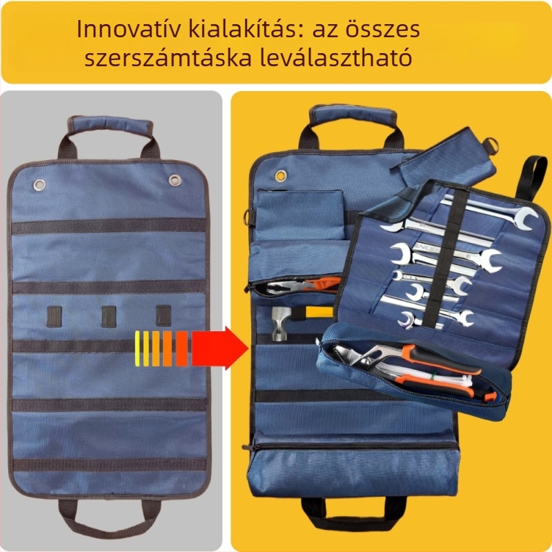 Telepítő szakemberek számára többfunkciós szerszámtáska leválasztható, nagy kapacitású kialakítás, villanyszerelő szerszámtáska, hordozható szerszámkészlet