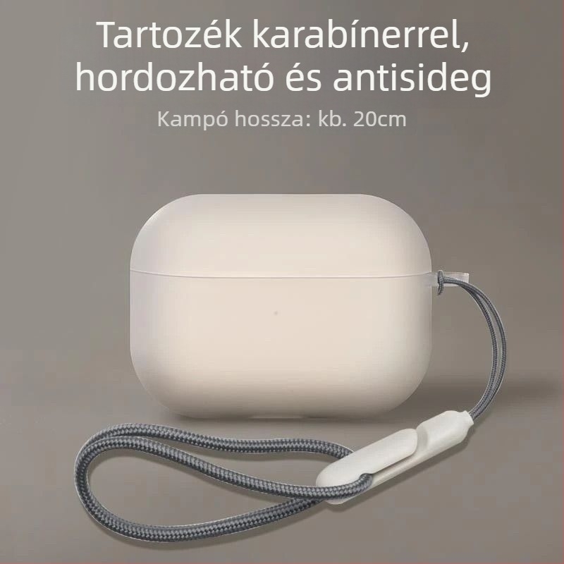 AirPods Pro védőtok, szilikon puha burkolattal, matt felülettel, gravírozott dizájn, kompatibilis AirPods Pro