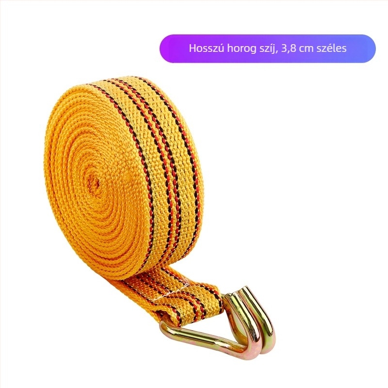 Teherrögzítő heveder dupla kampóval — polipropilén, 5T teherbírás, kézi zárómechanizmus, testreszabható modell