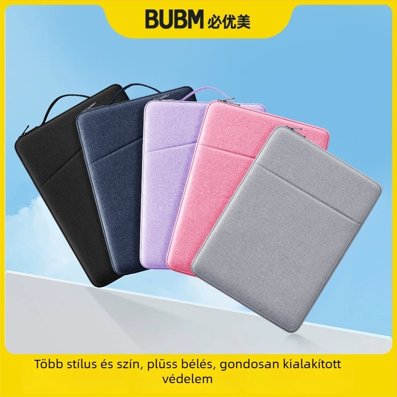 BUBM Laptop belső táska — vízálló, kopásálló, poliészter, rövid plüss bélés