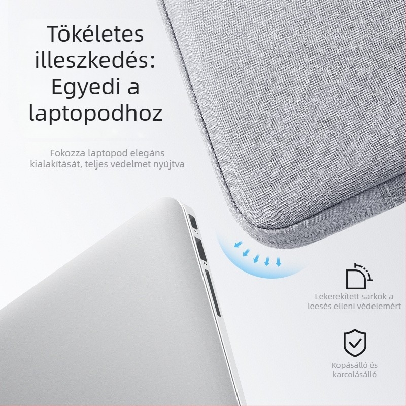 BUBM Laptop belső táska — vízálló, kopásálló, poliészter, rövid plüss bélés