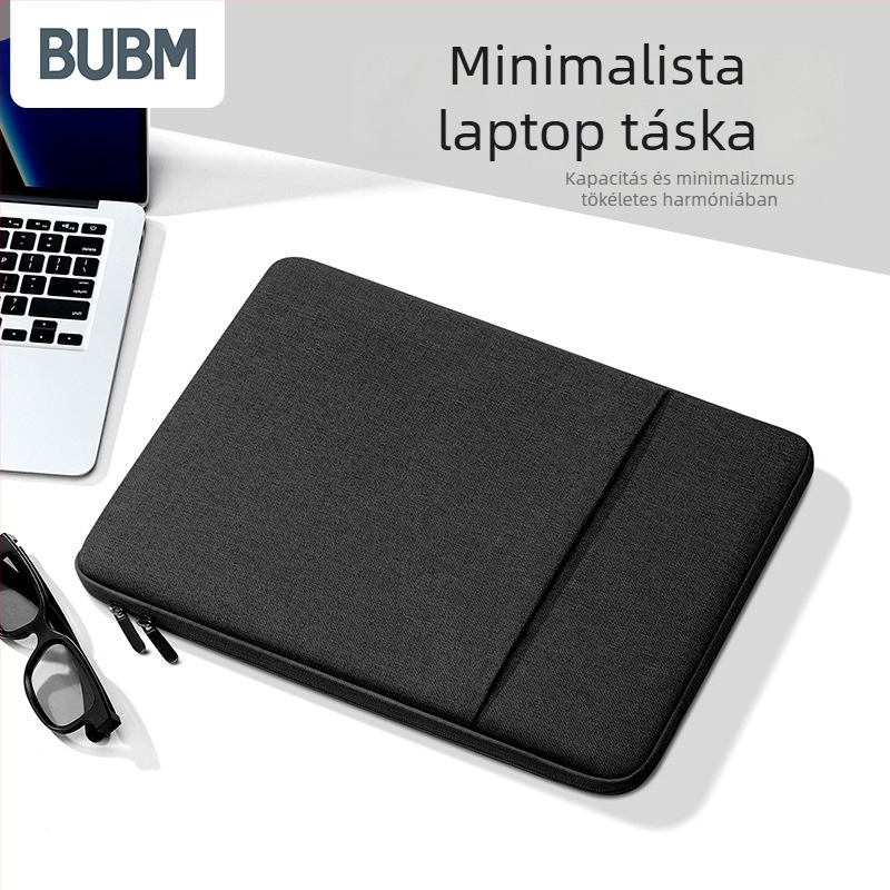 BUBM Laptop belső táska — vízálló, kopásálló, poliészter, rövid plüss bélés