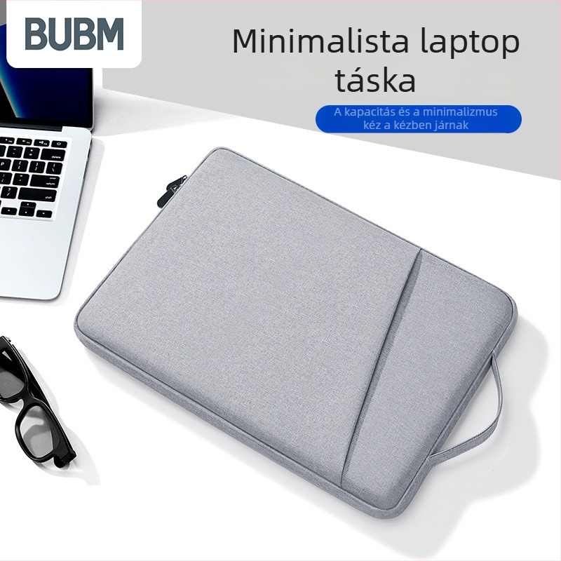 BUBM Laptop belső táska — vízálló, kopásálló, poliészter, rövid plüss bélés