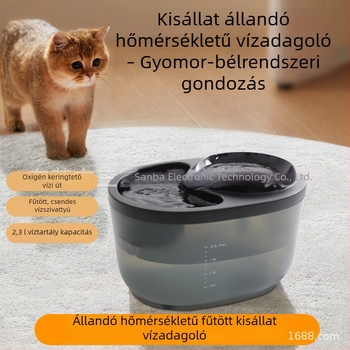 Intelligens vízadagoló macskáknak és kutyáknak, állandó hőmérséklettel, csendes keringő szűréssel