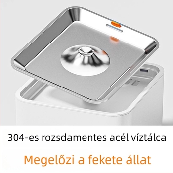 Intelligens ivóvízrendszer háziállatok számára pumpával, állandó hőmérsékletű fűtés, automata itatópohár macskáknak és kutyáknak, szűrő, vezeték nélküli