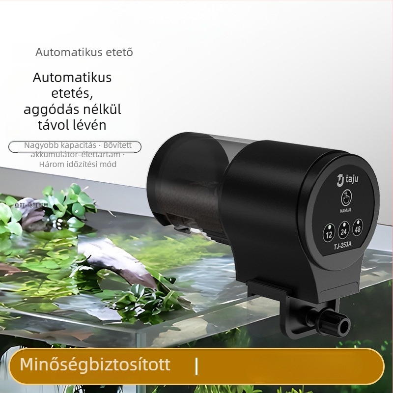 Automata akváriumi etető időzítővel dekoratív halak és teknősök számára (időzített, alkalmazás nélkül, nem levehető)