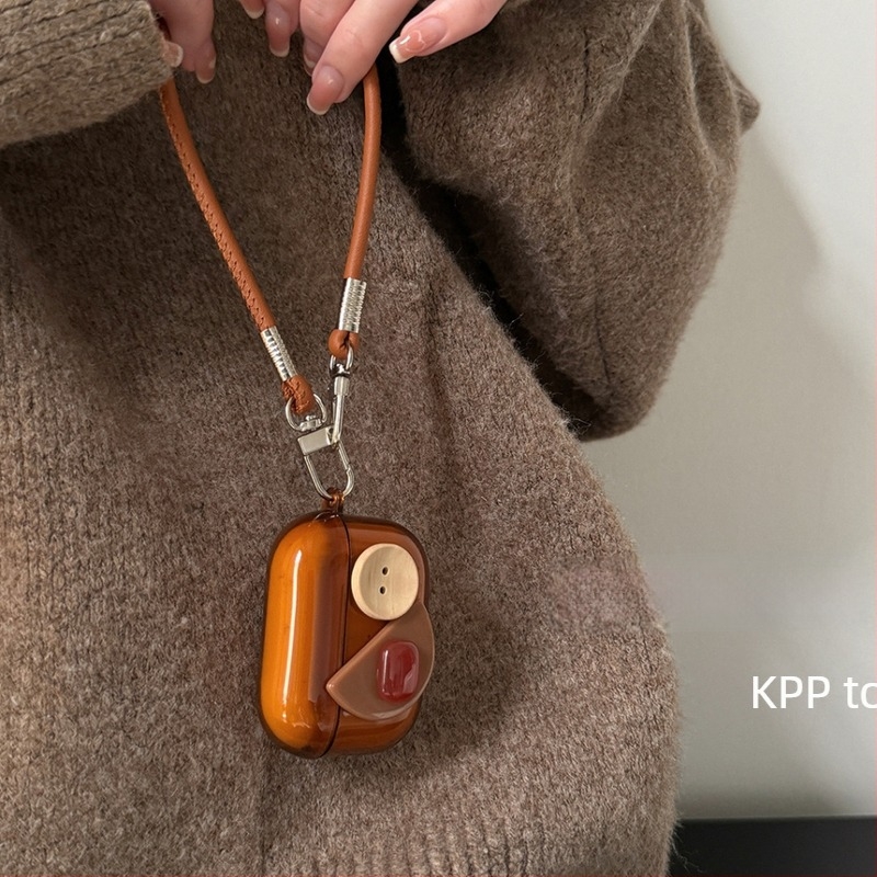 Prémium barna védőtok AirPods 2/3/4 és AirPods Pro számára