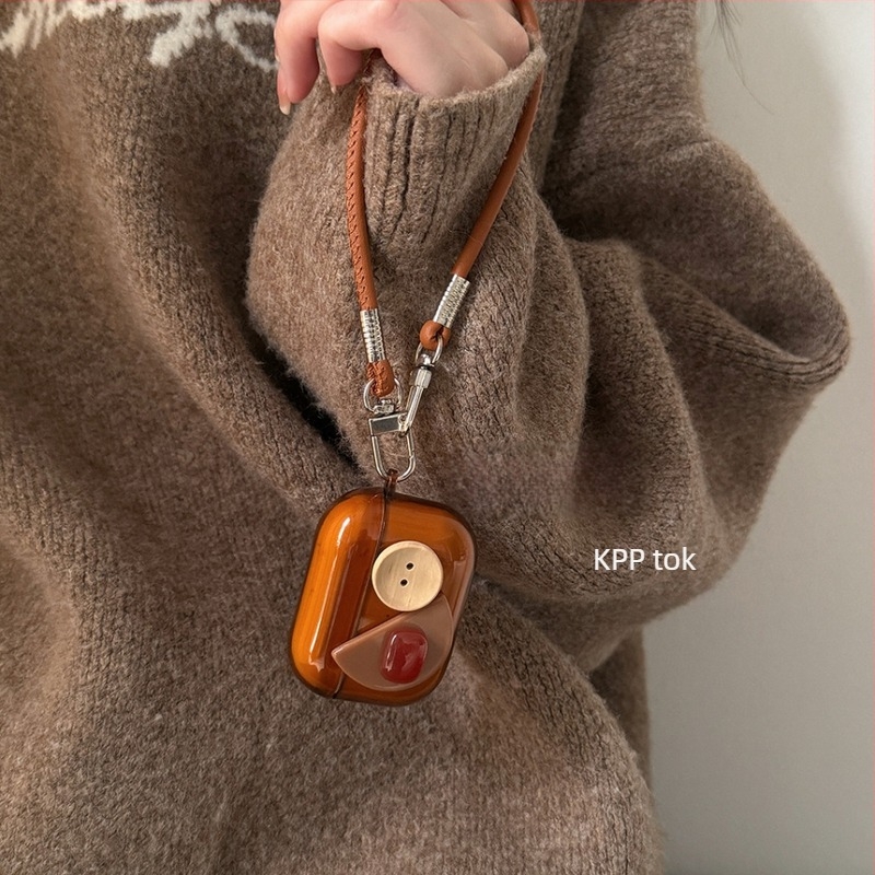 Prémium barna védőtok AirPods 2/3/4 és AirPods Pro számára