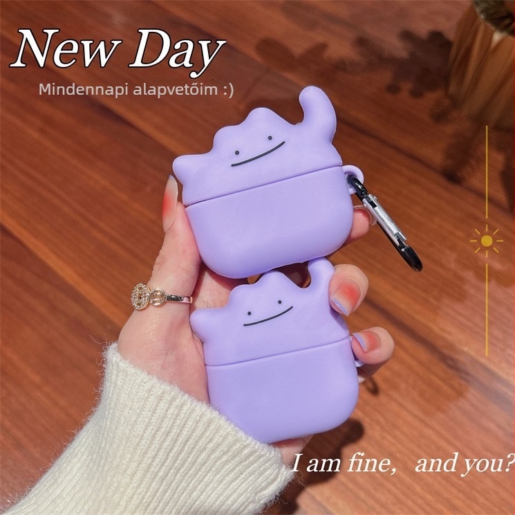 Rajzfilmszerű átalakuló szörny védőtok AirPods Pro 3. gen és Pro 2-höz, aranyos