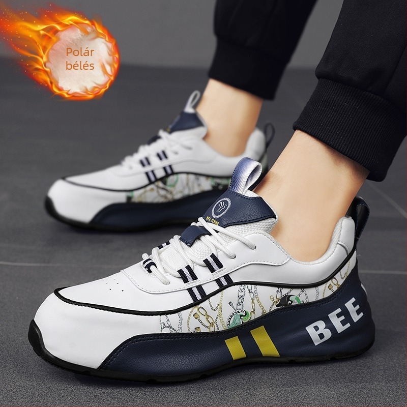 Platformcipő, Színblokkal, Felsőrész mikroszálas bőr, Kerek orr, Rejtett sarok 3-5 cm