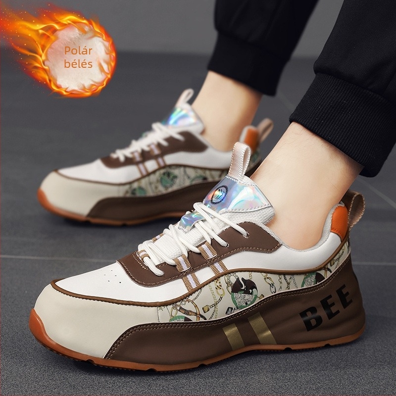 Platformcipő, Színblokkal, Felsőrész mikroszálas bőr, Kerek orr, Rejtett sarok 3-5 cm