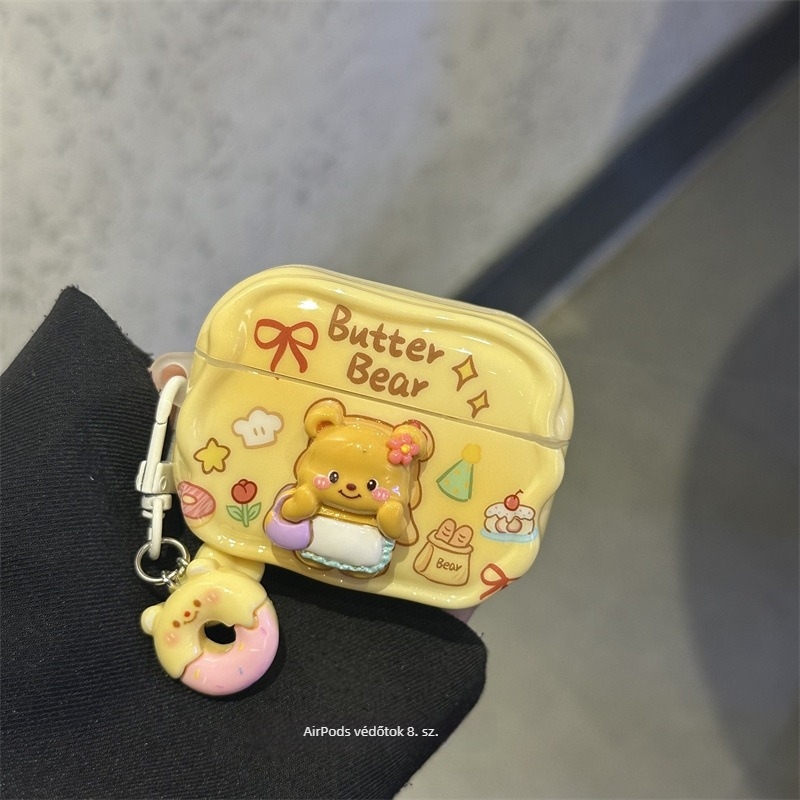 Butter Bear védőtok AirPods 4. genhez és AirPods Pro 2. genhez