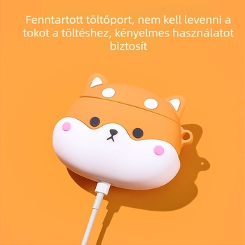 Ultron szilikontok Shiba Inu mintájú AirPods Pro 3hoz (1/2/4. generáció) – védőtok