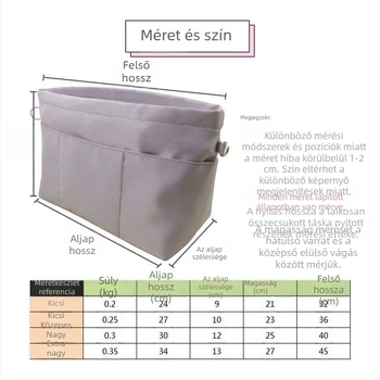 Fejlesztett belső szervező tote tásához, PU anyagú, nylon bélés, otthoni tároláshoz