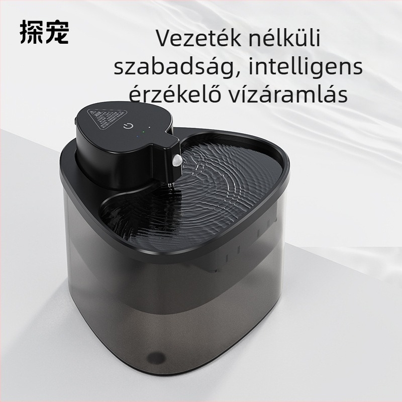 Macska vezeték nélküli vízadagoló – Kivehető kivitel, alkalmas macskáknak és kutyáknak, 700 g, tartalmaz vízpumpát és szűrőelemet