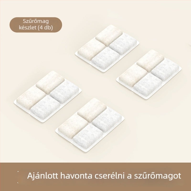 Macska vezeték nélküli vízadagoló – Kivehető kivitel, alkalmas macskáknak és kutyáknak, 700 g, tartalmaz vízpumpát és szűrőelemet