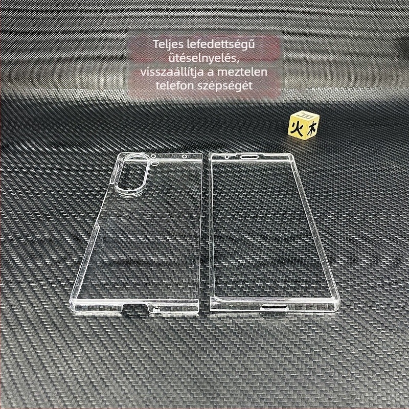 Átlátszó kemény tok Samsung Z Fold7/Z Fold6 készülékekhez, ütésálló védelemmel
