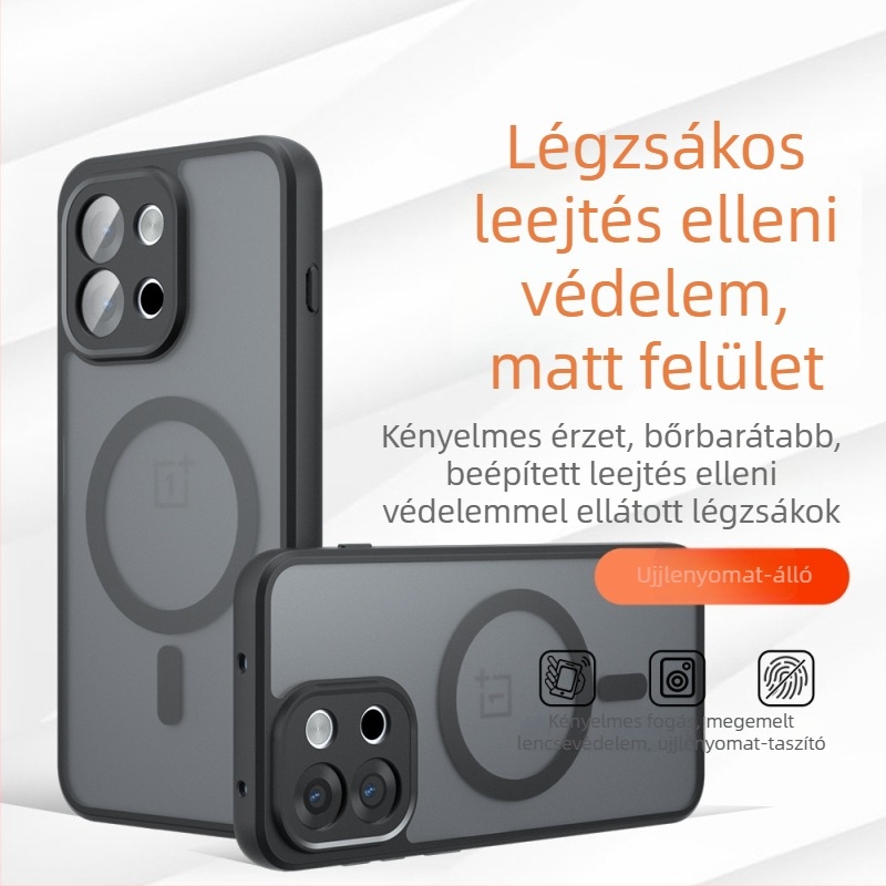 OnePlus 13T/13 tok mágneses rögzítéssel, matt felület, ütésálló légzsák védelem