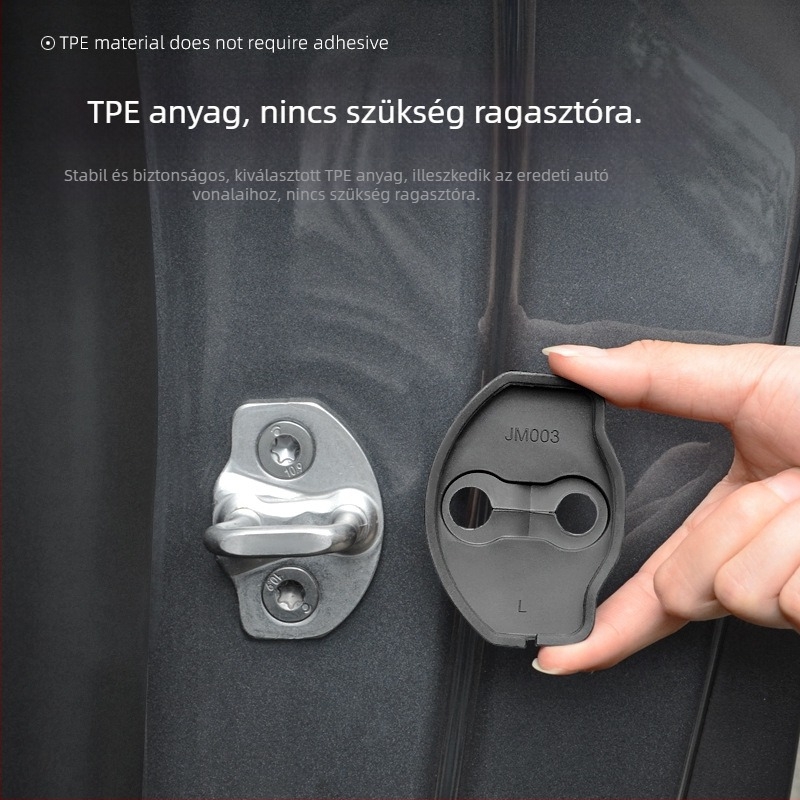 Ajtózárvédő sapka Model 3/Y-hoz, TPE anyag, XT007, nyomtatott logó