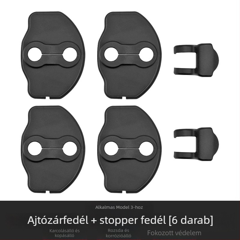 Ajtózárvédő sapka Model 3/Y-hoz, TPE anyag, XT007, nyomtatott logó