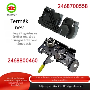 Tunfer motorháztető elektronikus zár – Mercedes-Benz A-Class (W176) 2013–2018; cikkszámok: 2468700558, 2468800460, 246 880 04 60; típus: elektronikus zár