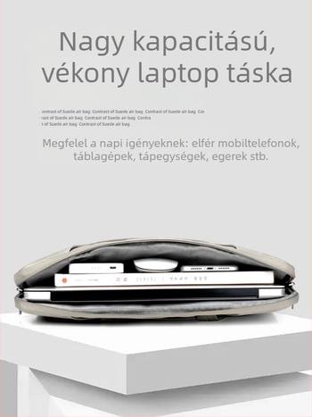 PU béléses laptop táska, védőtaska 15 hüvelykes notebookhoz (MacBook, Huawei, Asus)