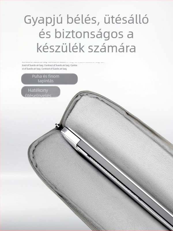 PU béléses laptop táska, védőtaska 15 hüvelykes notebookhoz (MacBook, Huawei, Asus)