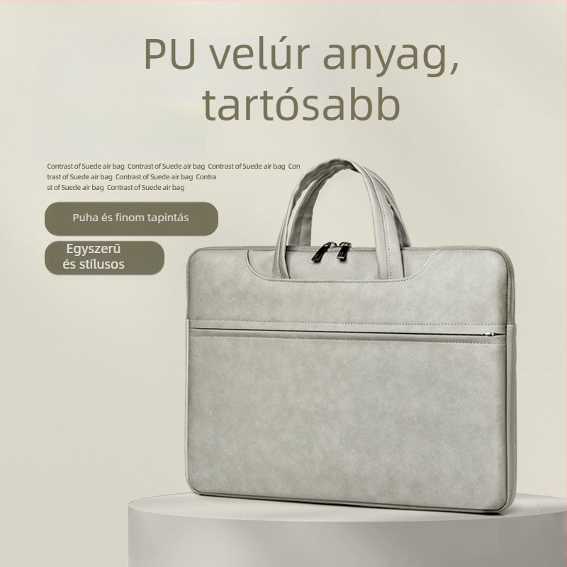 PU béléses laptop táska, védőtaska 15 hüvelykes notebookhoz (MacBook, Huawei, Asus)