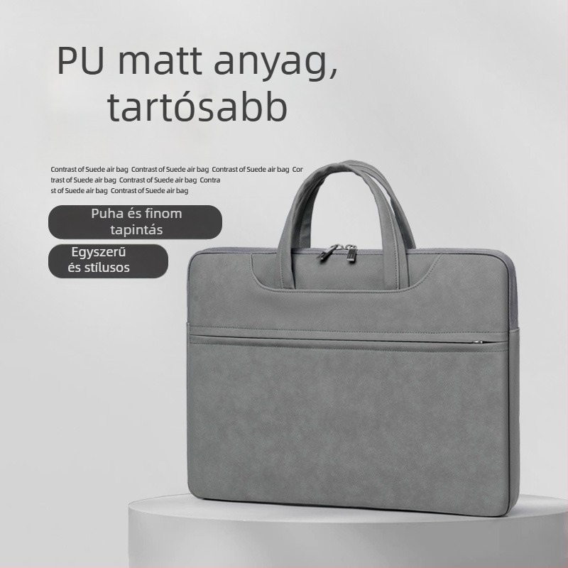 PU béléses laptop táska, védőtaska 15 hüvelykes notebookhoz (MacBook, Huawei, Asus)
