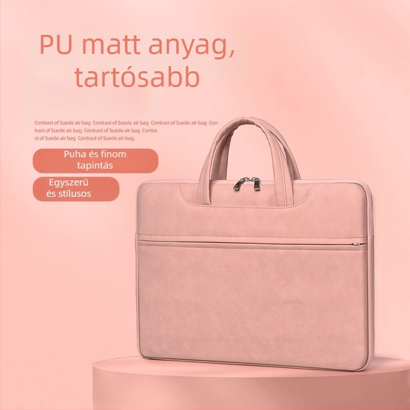 PU béléses laptop táska, védőtaska 15 hüvelykes notebookhoz (MacBook, Huawei, Asus)