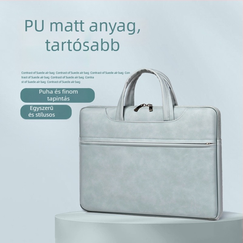 PU béléses laptop táska, védőtaska 15 hüvelykes notebookhoz (MacBook, Huawei, Asus)