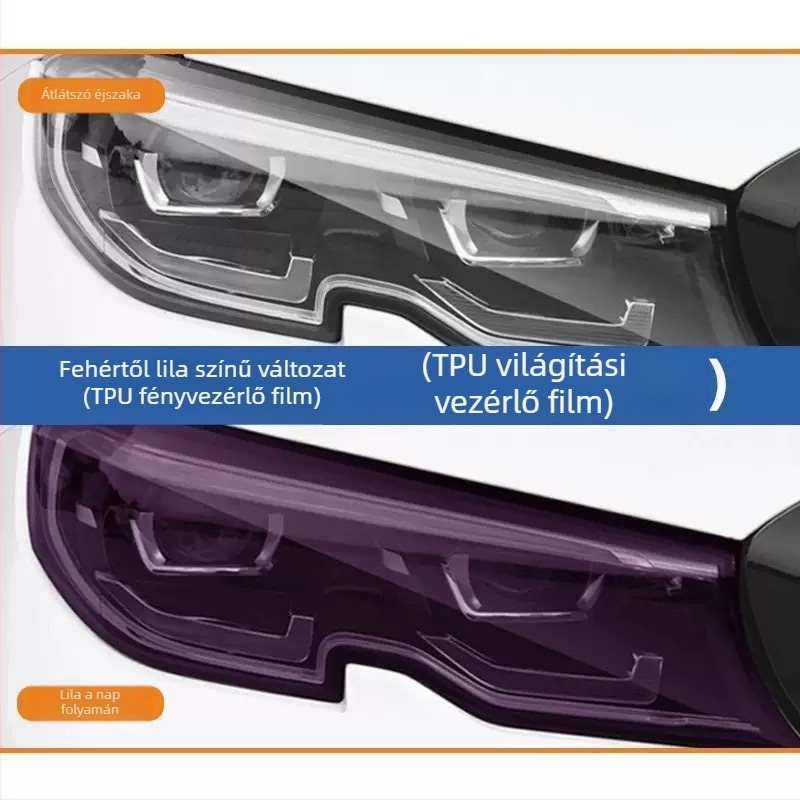 TPU védőfólia LED fényszórókhoz – kompatibilis minden modellhez