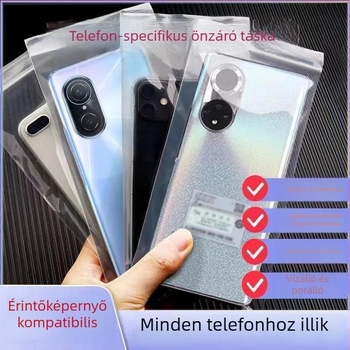 Mobiltelefon-táska, átlátszó dizájn, uniszex stílus, Anyag: Egyéb; Elkészítés: Forró préselés