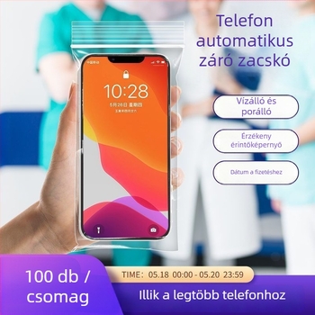 Mobiltelefon-táska, átlátszó dizájn, uniszex stílus, Anyag: Egyéb; Elkészítés: Forró préselés