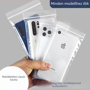 Mobiltelefon-táska, átlátszó dizájn, uniszex stílus, Anyag: Egyéb; Elkészítés: Forró préselés