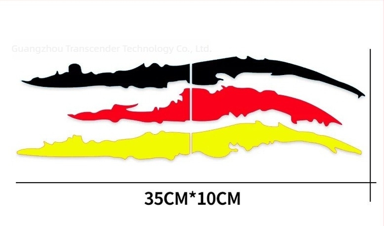 BMW X1/X2/X3 sorozat fényszóró szemöldök matrica – Ghost Claw Stripe dizájn, Crossover márka, ragasztó típusú telepítés, testreszabható