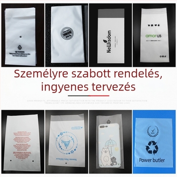 CPE matt öntapadós tasakok elektronikus kiegészítők védelmére, lapos szájú, vastagított kivitel