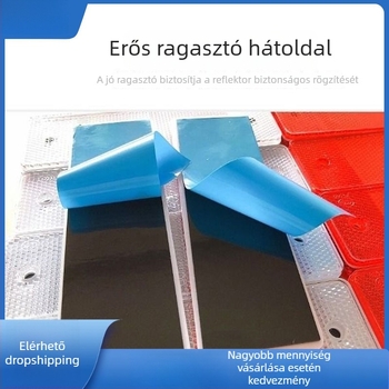 Teherautók reflexiós matricái, piros-fehér visszaverők, műanyag reflexiós lemezek dobozos teherautókhoz, éjszakai ragasztóval, éves felülvizsgálatra