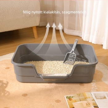 Macska WC tál félig zárt kialakítású, PP anyagból, macskáknak