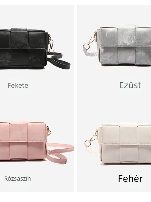 Válltáska városi minimalistista stílussal, PU anyagból, vízszintes-négyszögletes formájú, belső nylon bélés, fedő típusú zárás