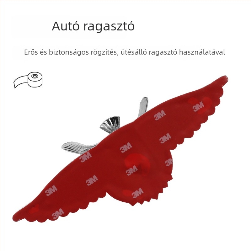 3D autó embléma repülő sas totem – karosszéria matrica, ragasztással történő felhelyezés, testreszabás nélkül