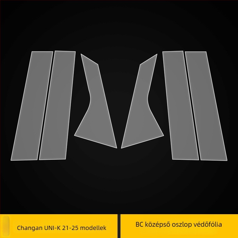 TPU védőfilm a Changan Uni-K középső oszlopához és fényszóróihoz, átlátszó, hőmérséklet-ellenálló, univerzális illeszkedés