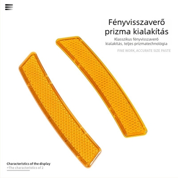 Fényvisszaverő kerékív matricák – univerzális autókhoz (SUV, szedán, terepjáró, MPV), figyelmeztető felület a frontális területen