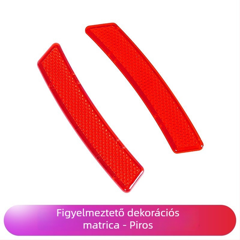 Fényvisszaverő kerékív matricák – univerzális autókhoz (SUV, szedán, terepjáró, MPV), figyelmeztető felület a frontális területen