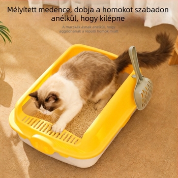 Taotaopets PiPi Tao macska almotál, félig zárt, négyzet alakú, PP anyag